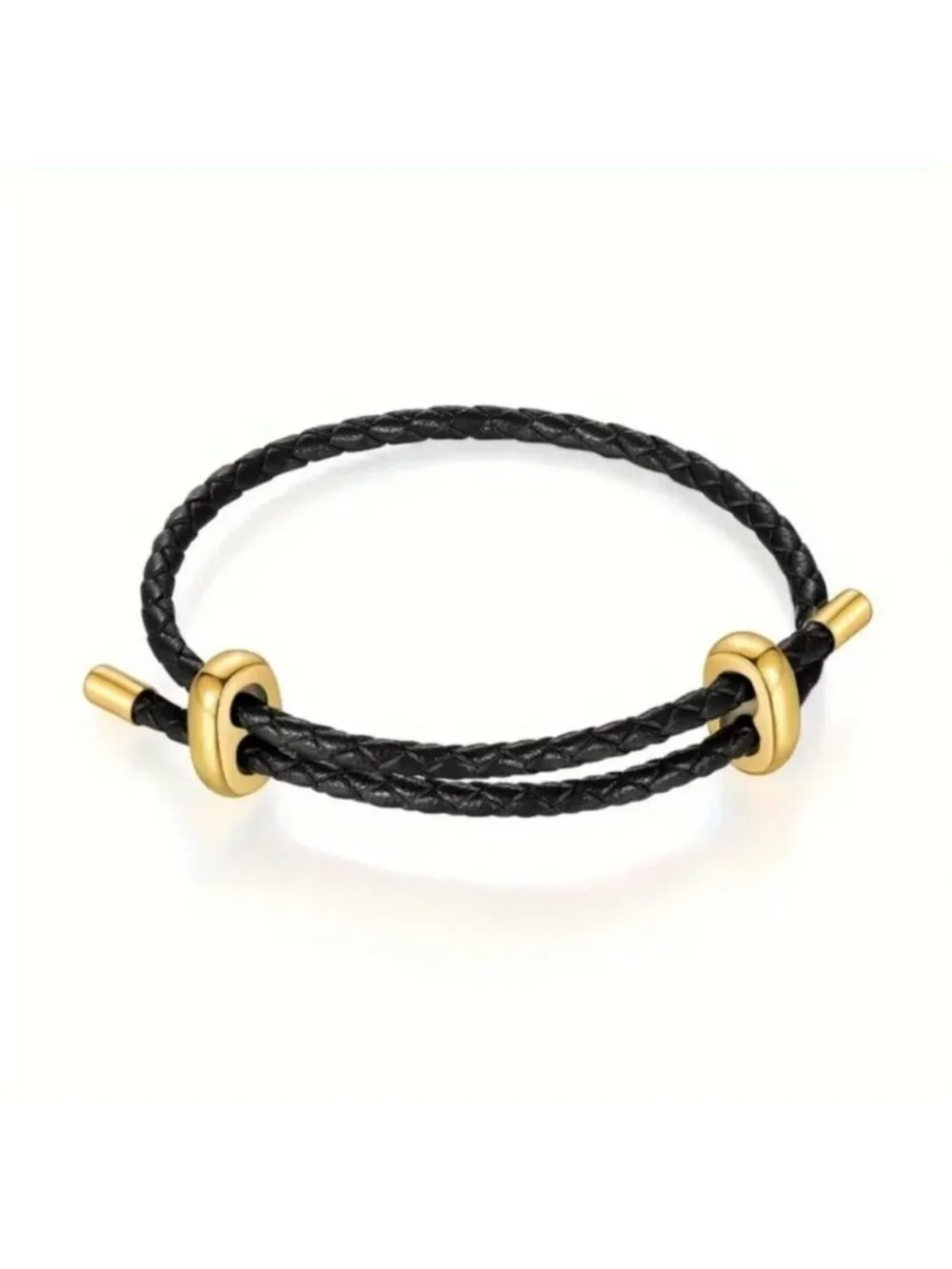 New! Anthropologie Black Leather Adjustable Bracelet NWOT